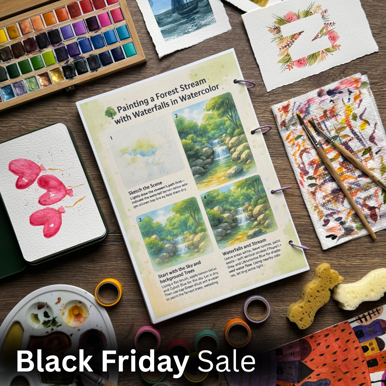 100+ Free Watercolor Techniques